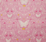 Chelsea Market BTY Brenda Walton Blend Fabrics Floral Butterfly Damask Pink Flowering Plants