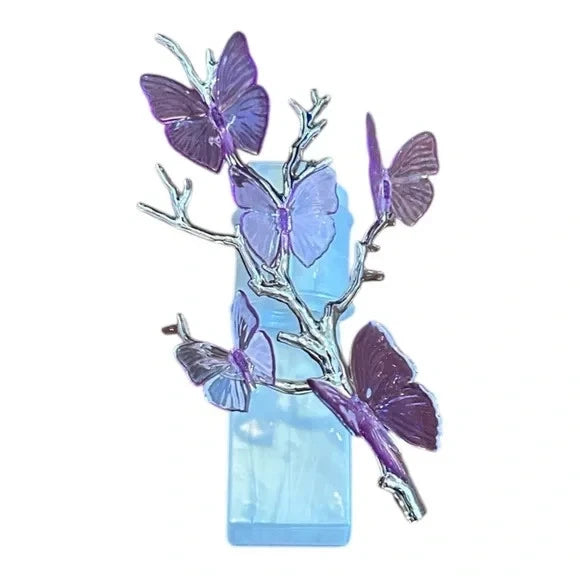 Bath & Body Works wallflower plug holder with purple butterfly branch decoration