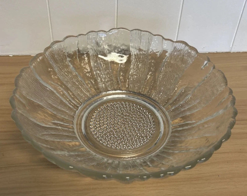 MCM Anchor Hocking Country Estate Clear Glass Sunflower Dish 1960Õs Sunflower
