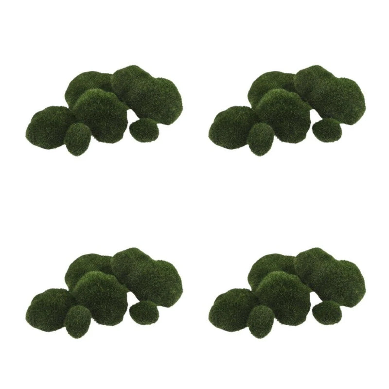 6 Pcs Moss Decor Faux for Plants Indoor Artificial Stone Ornament Decorative Green Plant