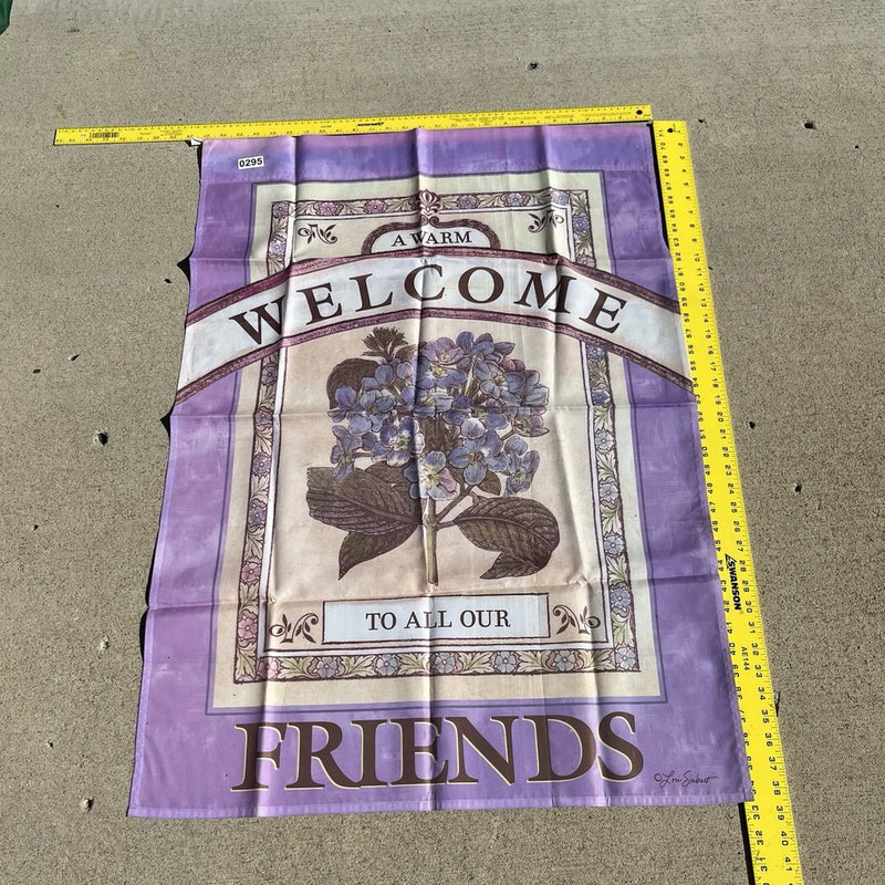 Vintage purple hydrangea Flower Welcome 28x 40 Decorative Garden Flag Yard House Hydrangea