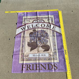 Vintage purple hydrangea Flower Welcome 28x 40 Decorative Garden Flag Yard House Hydrangea