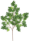 Artificial 38" Inch Pin Oak Branch Green Silk Faux Fabric Leaves SINGLE OR BULK Green Plant