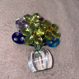 Hydrangea Posy Pot Floral Multicolored 3" Acrylic Collectible Figurine Hydrangea