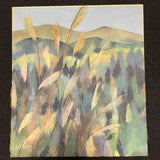 Japanese handmade paper collage chigiri-e SHIKISHI art "Pampas grass" #3142 Pampas Grass