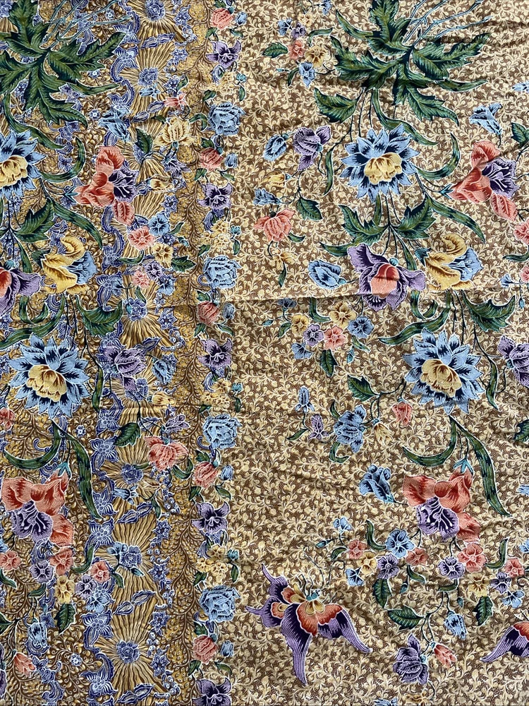 Fabric Indonesian Inspired With Bright Floral Patterns Design 43x72 Inches Flowering Plants