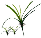 Set of 3 Real Touch Artificial Cymbidium Plants with Stems and Roots Faux Gre... Green Plant