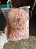 KISLOHUM artificial peach pink silk hydrangea flower heads. Hydrangea