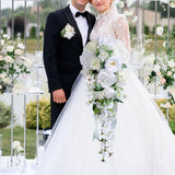Wedding Bouquet for Bride for Rustic Boho Wedding Romantic Cascading Bouquet
