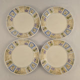 Pier 1 Hydrangea England Angleterre Dinner Plates 10 1/4Ó Lot Of 4 Hydrangea