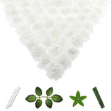 100 Pcs 2 Inch Artificial Flowers Faux Foam Fake Rose Head Bulk for Home Deco... Roses