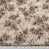 Gentle Flowers by Quilt Gate Florals on Tan Cotton Fabric by the HALF YARD Flowering Plants