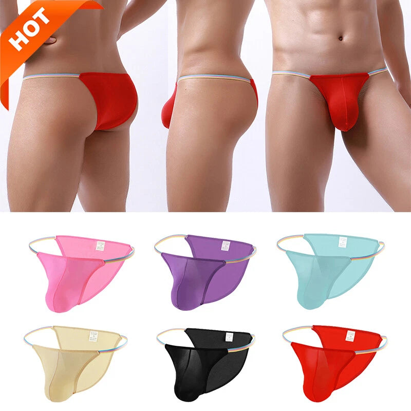 Men Sexy Bikini Briefs Panties Thong T-back Pouch G-string Underwear Lingerie US Roses