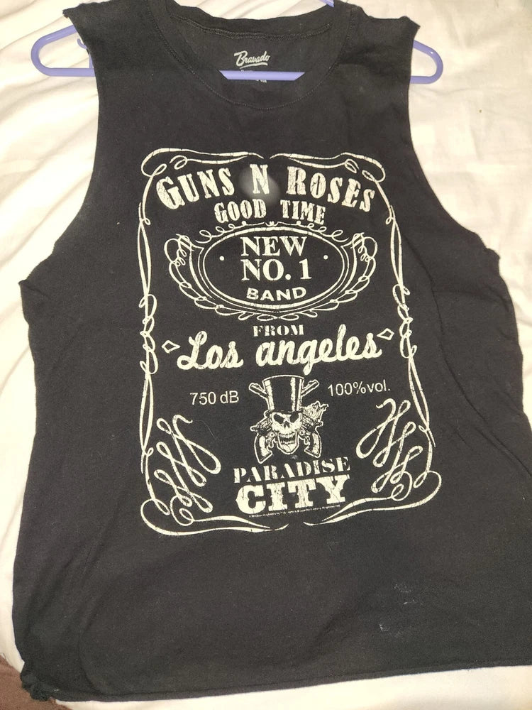 Guns And Roses Top, Size M Roses