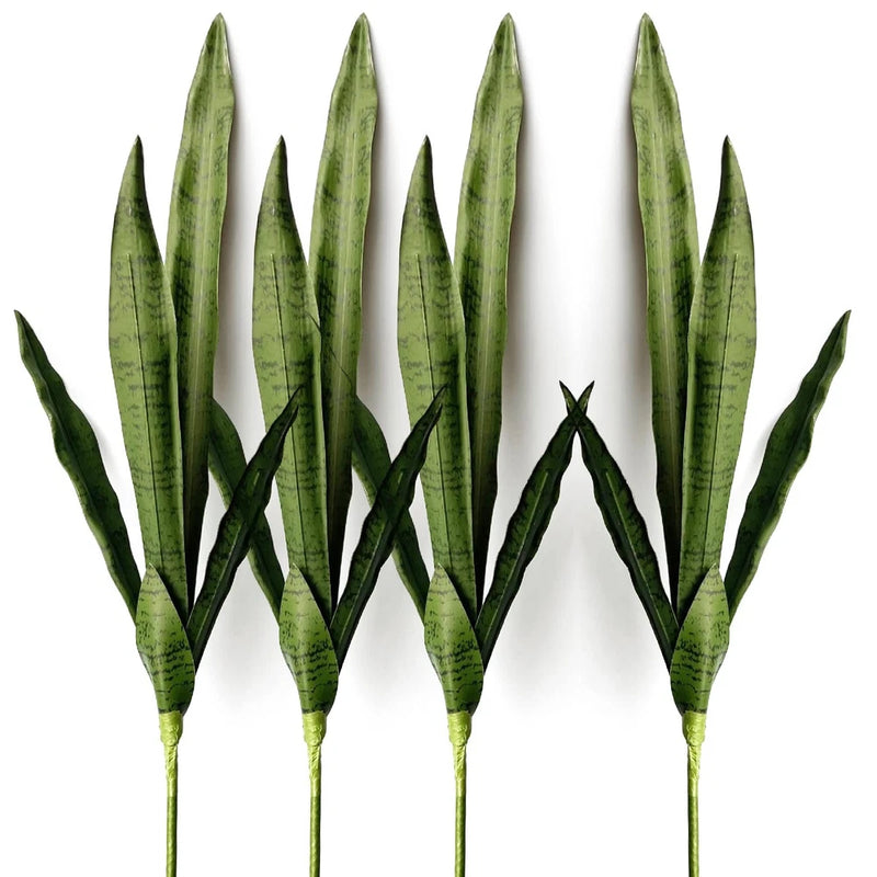 4 PCS Artificial Sansevieria Plants 30 Inch Tall Fake Snake Faux Plant for In... Green Plant