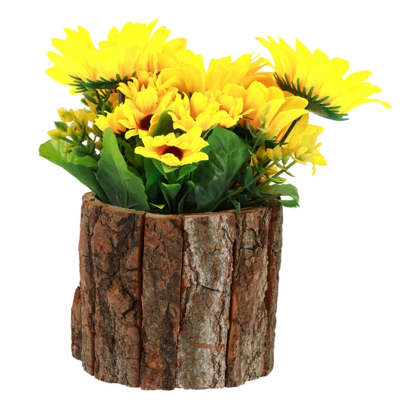 Fake Sunflower Decor Artificial Flower Potted Plant for Shelf Centerpiece Sunflower
