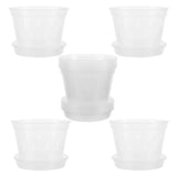 9 Pcs Clear Nursery Pots for Plants Plastic Flower Orchid Planter Gardening Garden Plants