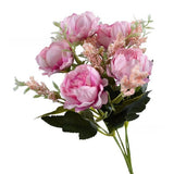 5 Head Silk Peony Bouquet for Bridal For Wedding and Decorative Purposes Peony