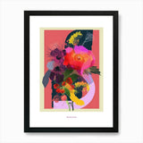Ranunculus 4 Neon Flower Collage Po Framed Wall Art Poster Canvas Print Picture Ranunculus