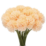 Artificial Flower Heads, Silk Chrysanthemum Hydrangea Champagne Color Faux 20Pcs Hydrangea