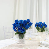 84 Royal Blue SILK ROSE BUDS Wedding Party Flowers Bouquets Decorations on SALE Roses