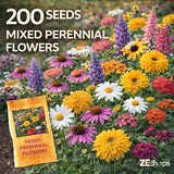 200 Mixed Perennial Flower Seeds Ð Colorful Garden Blend Flowering Plants