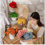 Artificial Flowers Floral Bouquet Low Care Plants Realistic Appearance Hydrangea