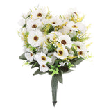 Artificial Flowers 12 Bundles, White Fake Hydrangea Plants for Outdoor Hydrangea
