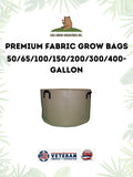 Cali Grow - 50/65/100/150/200/300/400 Gallon Grow Bags, Fabric Pot, Tan, NEW Garden Plants