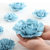 Porcelain Ceramic Flower 3D Wall Decor Hanging StudyRoom Wall Art Decor Handmade Peony