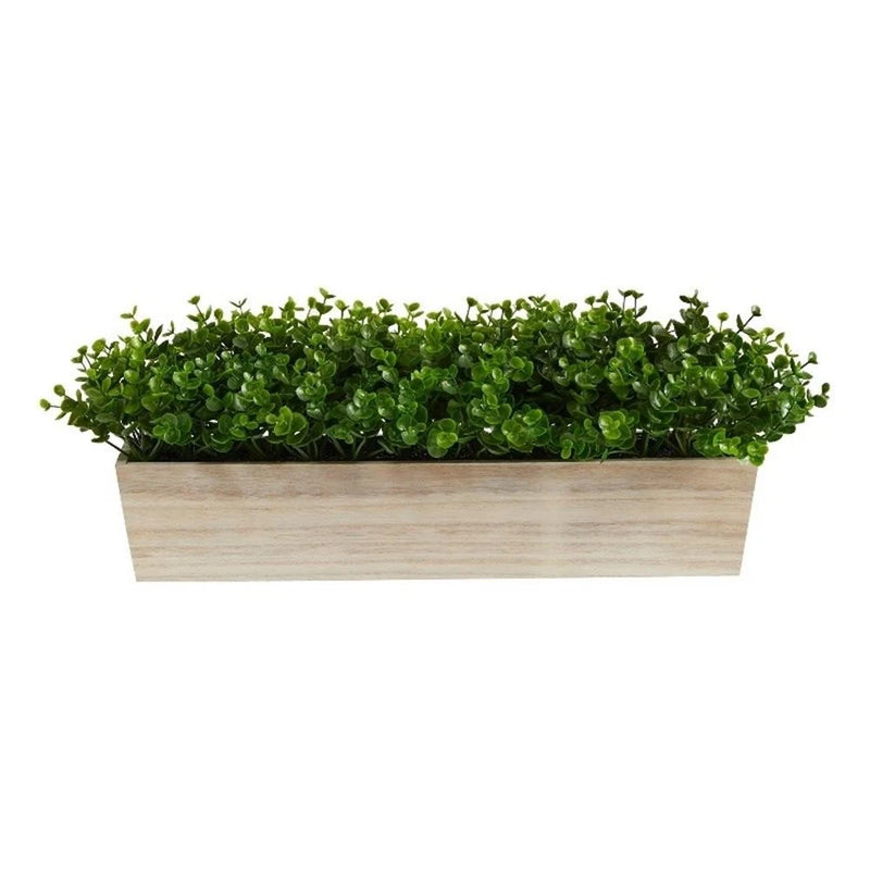 Nearly Natural 19" Eucalyptus Artificial Plant in Decorative Planter in Green Green Plant