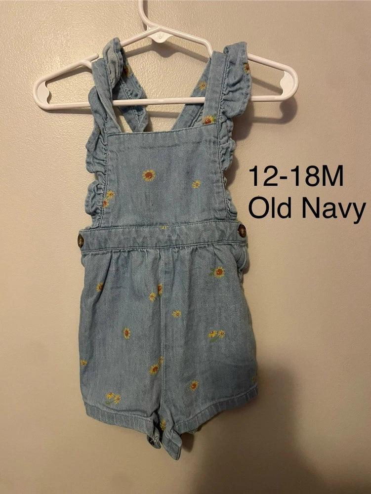 Old Navy Sunflower Romper Baby Girl Sunflower