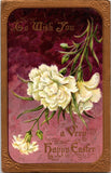 Postcard To Wish You A Very Happy Easter Upside Down Carnations Flowers Carnation