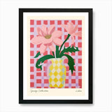 Spring Collection Lilies Flower Vas Framed Wall Art Poster Canvas Print Picture Lily
