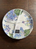 Set Of 4 Rachel Ashwell Hydrangea MELAMINE Dinner Plate Set Floral Hydrangea