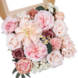 AmyHomie Pink Artificial Flowers Combo Silk Mix Peony Rose Hydrangea Daisy Fa... Peony