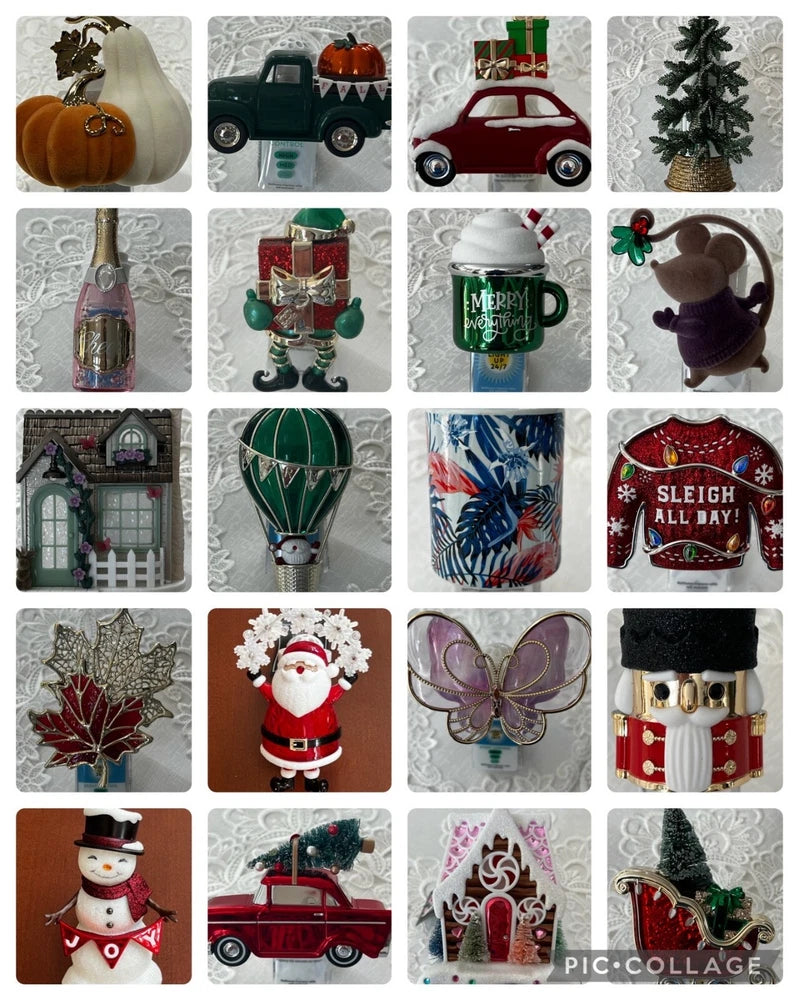 Decorative wall plug fragrance diffuser with festive jar-shaped design