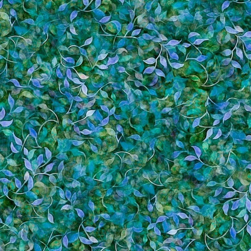 Vine Dance Fabric 45" Wide 100% Premium Cotton Digital Print Color # 36 Flowering Plants