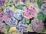 Hydrangea Flower Still Life Watercolor Painting, 30ÕÕx 23ÕÕ  Unframed Floral Art Hydrangea