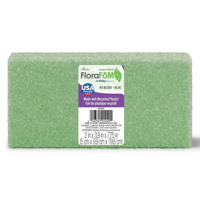 Green Artificial Plant FloraF M Block for Floral Arrangements and Crafts Green Plant