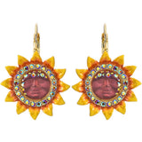 Kirks Folly Sunflower Goddess 12mm Illusion Leverback Earrings  goldtone Sunflower