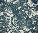 BALLARD DESIGNS MITZI BLUE OVERSIZED FLORAL MULTIUSE LINEN FABRIC BY YARD 55"W Flowering Plants
