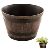 Rustic Flower Planters Bucket Indoor Plants Garden Pots Outdoor Round Container Garden Plants