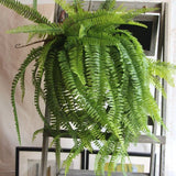 3pcs Boston Fern Plant Artificial  Persian Leave Hanging Basket Greenery Plant Green Plant