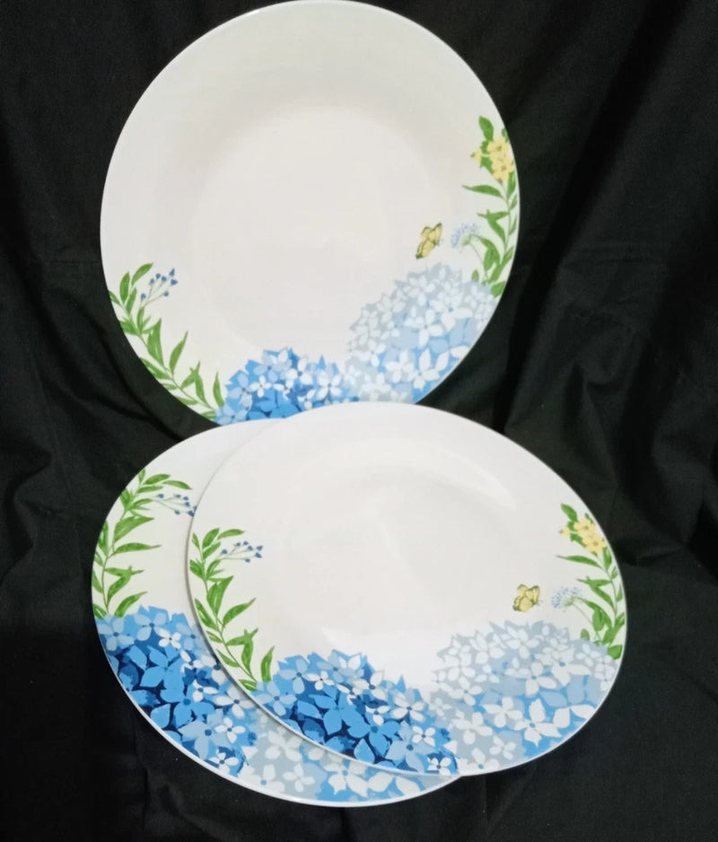 Set 3 Royal Norfolk 10.5" Dinner Plates Hydrangea with Butterfly       650 Hydrangea
