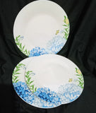 Set 3 Royal Norfolk 10.5" Dinner Plates Hydrangea with Butterfly       650 Hydrangea