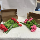 2 (30) PCS Artificial Roses Silk Flowers Bouquet Long Stem 14" Red/Pick Bouquet