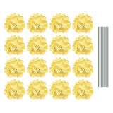 Artificial Flowers DIY Silk Fake Hydrangea Flowers with Stems 6" Yellow 30 Set Hydrangea