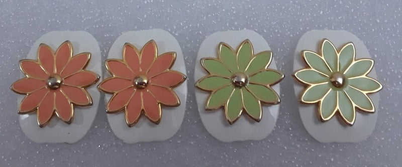 Fashion Flower Pierced Sunflower Earring White with Flower Lot of 2 Sunflower