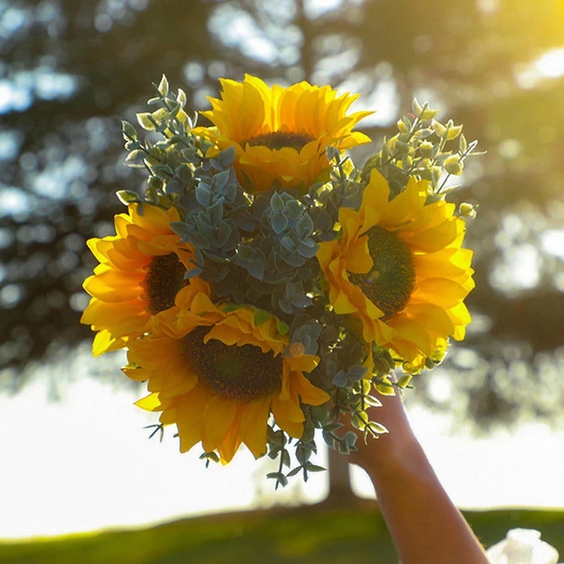 Artificial Sunflowers Bouquet Flower Bouquet with Sunflowers for Bridal Bouquets Bouquet
